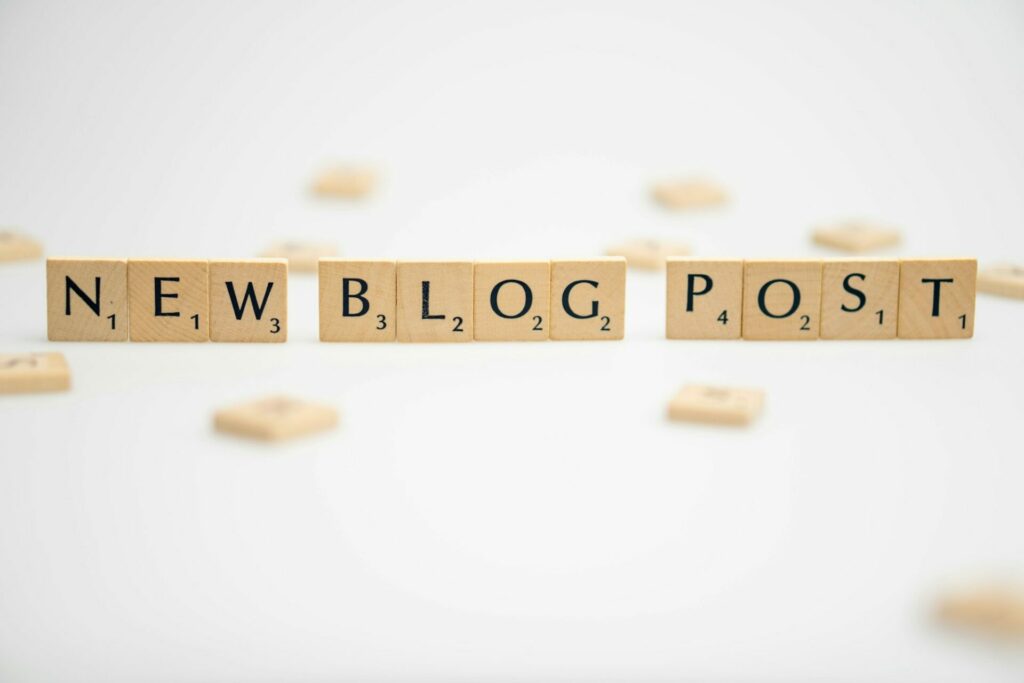 NEW BLOG POST word written on white background. NEW BLOG POST text on whit